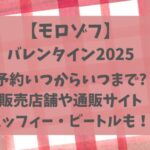 モロゾフバレンタイン2025予約いつから?ポケモン販売店舗や通販サイトまとめ