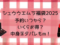 シュウウエムラ福袋2025予約はいつから?いくらお得?中身ネタバレも!